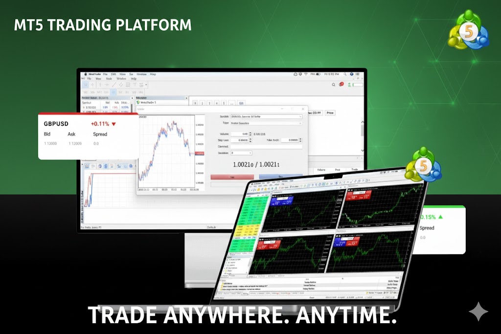 MT5 sur desktop et mobile